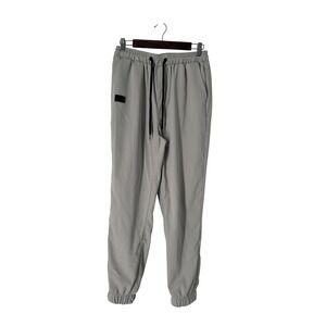 MANFINITY Mens Jogger Pants Gray Elastic Waist Drawstring Casual Size M